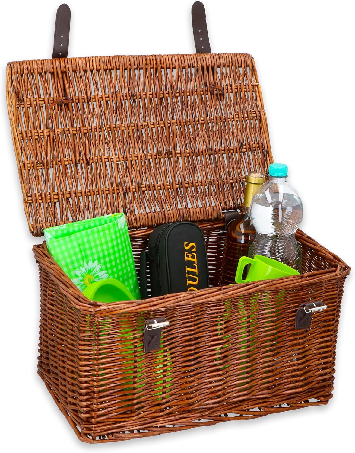 Rieten Fietsmand Voor - Rotan Fietsmand Stuur 30L - Bakkersmand 45 x 30 x 25 cm - Fietsaccessoires Volwassenen - Fietsmandje voor Oma Fiets, Stadsfiets of Transportfiets - 2de kans