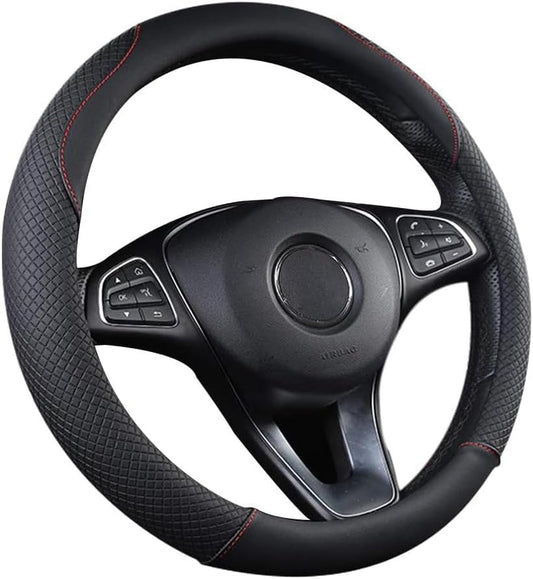 Auto Stuurhoes Heavy Duty Stuurhoes van leer 38 cm / 15 '' Antislip Universele Stuurhoes Stuurhoes