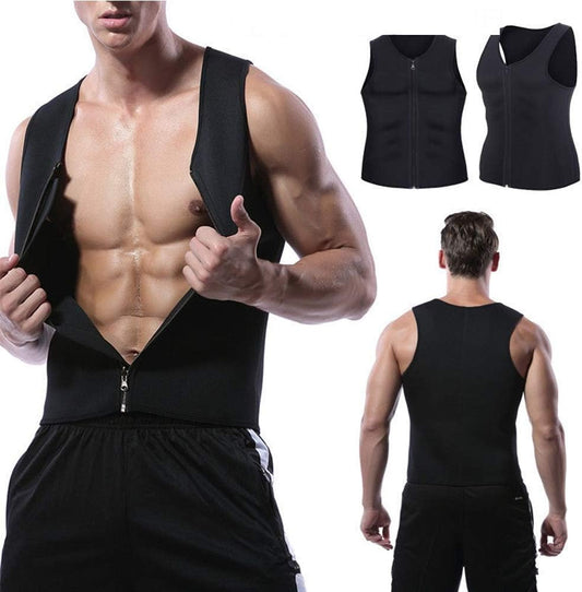 Tank Sauna Vest Absorbeert voor Gewichtsverlies Shapewear, Vetverbranding voor Gewichtsverlies Body Shaper, Bodybuilding, Gym Running Sportvest - Maat M