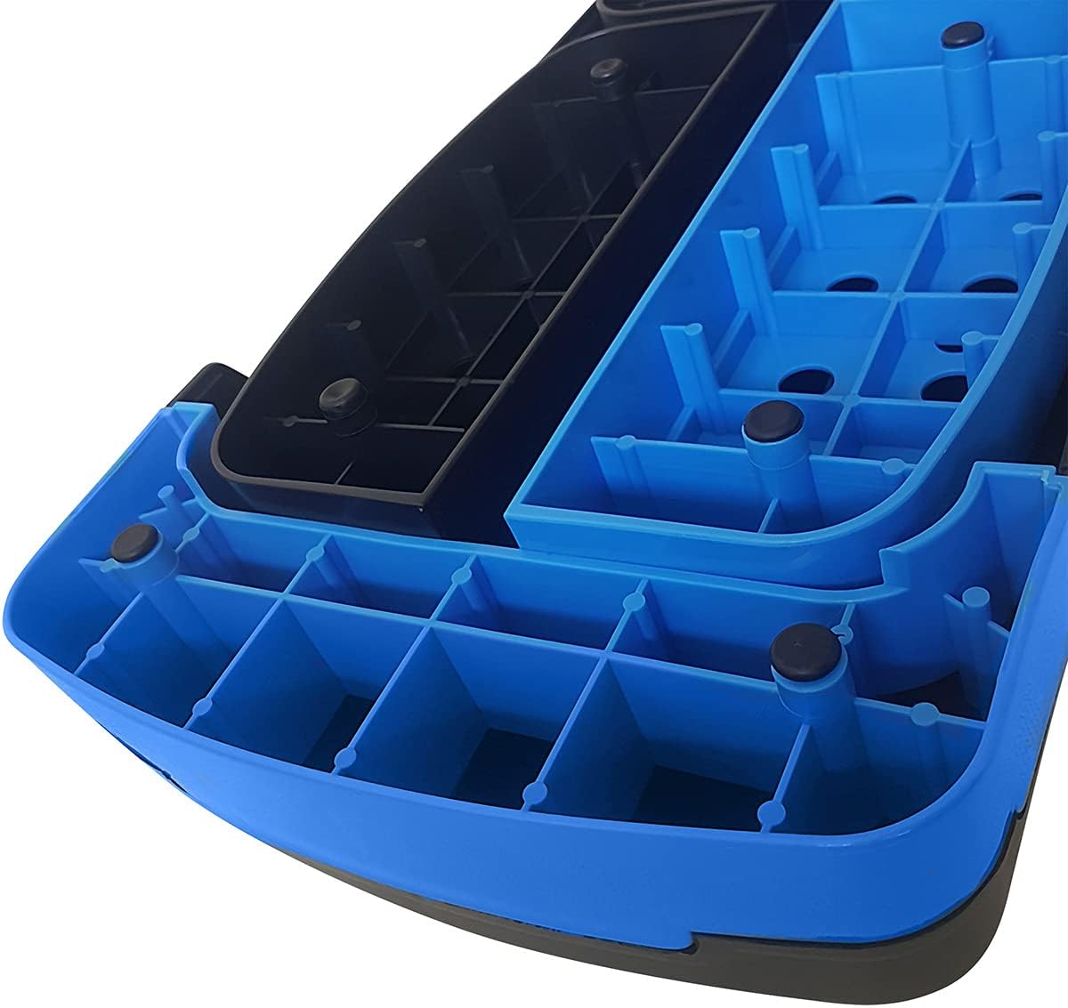 SportVida Stepbank voor aerobics – stepper voor thuis training – stepper fitness – fitnessapparatuur voor sportschool – Step Bench in hoogte verstelbaar – vele varianten (blauw 3-traphoogtes) - 2de kans