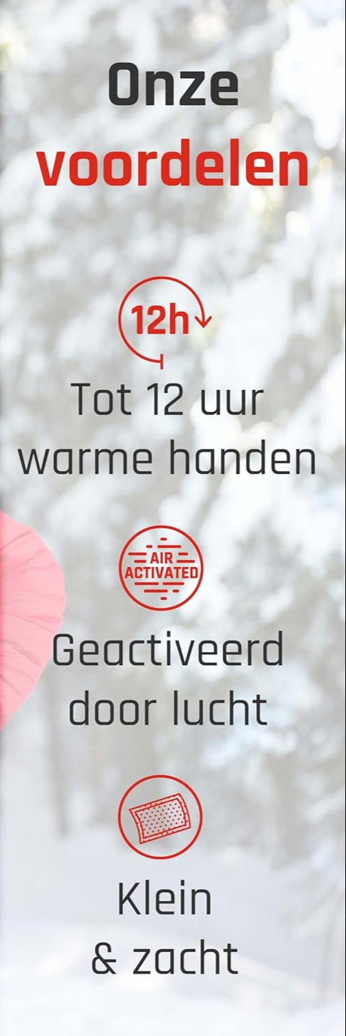 TerraTherm Handenwarmers - 25 paar - zakverwarmers gedurende 12 uur warme handen, warmtepads handen door de lucht geactiveerd, 100% natuurlijke warmte, vingerverwarmers - 2de kans