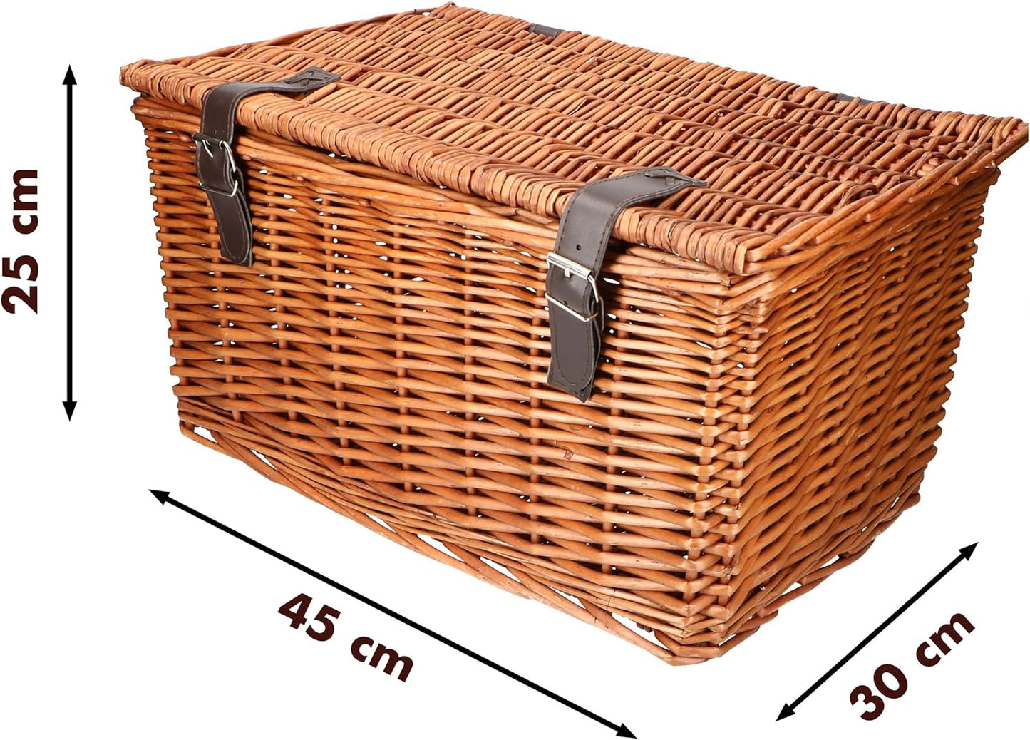 Rieten Fietsmand Voor - Rotan Fietsmand Stuur 30L - Bakkersmand 45 x 30 x 25 cm - Fietsaccessoires Volwassenen - Fietsmandje voor Oma Fiets, Stadsfiets of Transportfiets - 2de kans