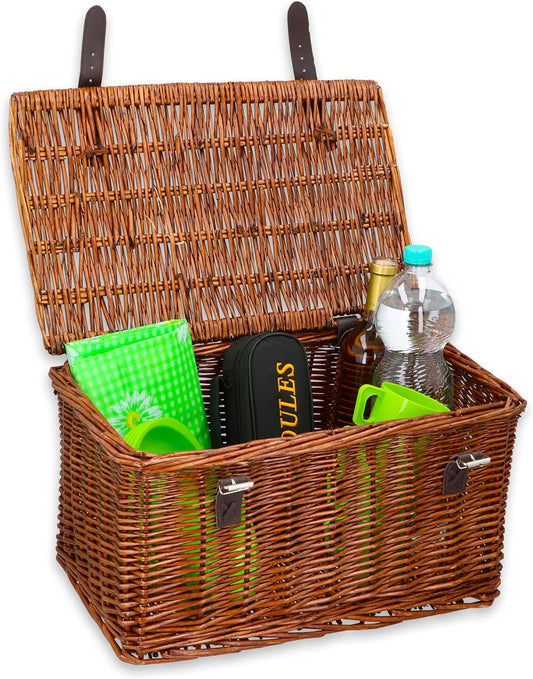 Rieten Fietsmand Voor - Rotan Fietsmand Stuur 30L - Bakkersmand 45 x 30 x 25 cm - Fietsaccessoires Volwassenen - Fietsmandje voor Oma Fiets, Stadsfiets of Transportfiets - 2de kans