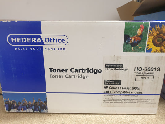 Hedera Office Cyaan Toner Cartridge (HO-6001S) compitabel met HP color laserjet 2600n (vergelijkbaar met HP 124A / Q6001A)